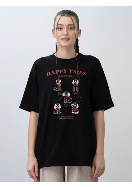 Kız Çocuk Oversize Köpek Baskılı Tasarım T-Shirt fiyatları