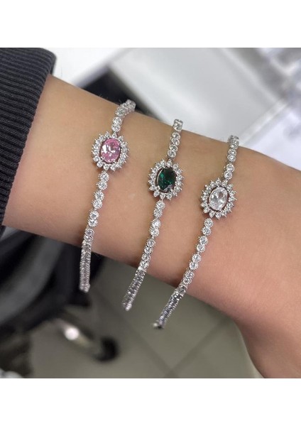 Pembe Oval Taşlı Su Yolu Bileklik fiyatları