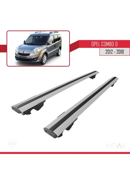 Opel Combo D 2012-2018 Arası ile Uyumlu Hook Model Ara Atkı Tavan Barı Gri 2 Adet fırsatları