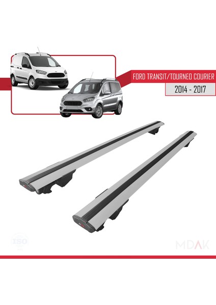 Ford Transit/tourneo Courier Pre-Facelift 2014-2017 Arası ile Uyumlu Hook Model Ara Atkı Tavan Barı Gri 2 Adet fırsatları