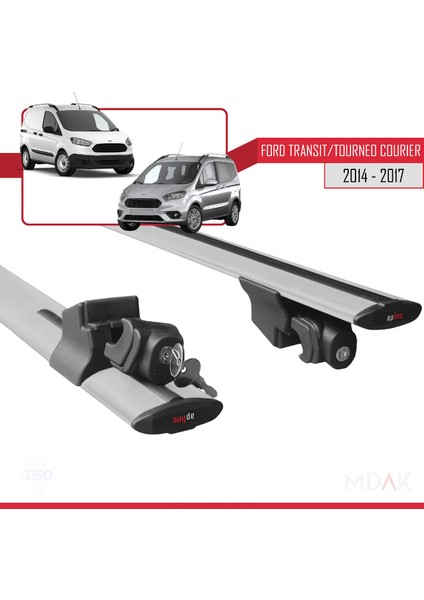 Ford Transit/tourneo Courier Pre-Facelift 2014-2017 Arası ile Uyumlu Hook Model Ara Atkı Tavan Barı Gri 2 Adet indirimleri