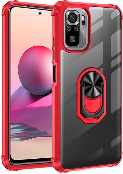 Xiaomi Redmi Note 10 Kılıf Mbtm Mola Kapak-Kırmızı