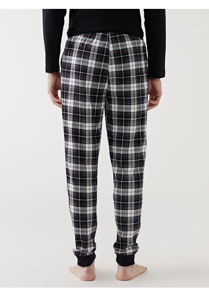 Yeni Sezon Standart Kalip Ekose Erkek Pijama Alt - S57589Z8