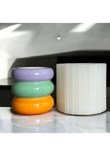 Halka Model Saksı Silikon Kalıp modelleri