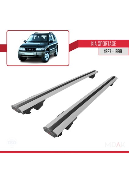 Kia Sportage 1997-1999 Arası ile Uyumlu Hook Model Ara Atkı Tavan Barı Gri 2 Adet fırsatları