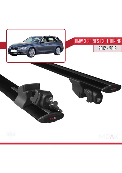 Bmw 3 Serisi (F31) Touring 2012-2019 Arası ile Uyumlu Hook Model Ara Atkı Tavan Barı Siyah 2 Adet indirimleri
