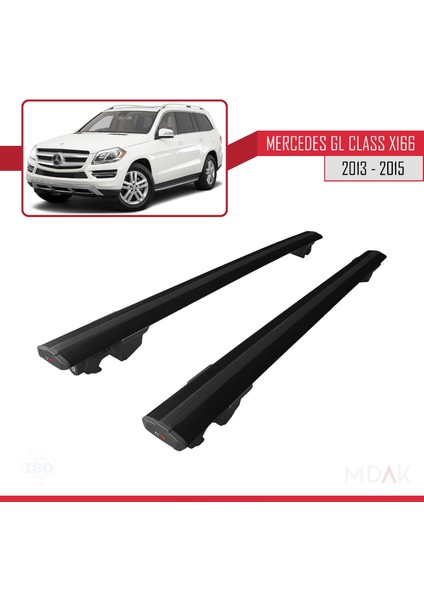 Mercedes Gl Class 2 (X166) 2013-2015 Arası ile Uyumlu Hook Model Ara Atkı Tavan Barı Siyah 2 Adet fırsatları