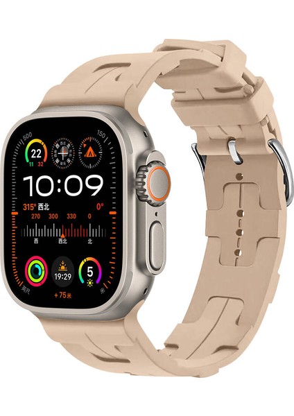 Watch Ultra 49MM Krd-92 Uyumlu Kordon Mbtm - Kahve Açık