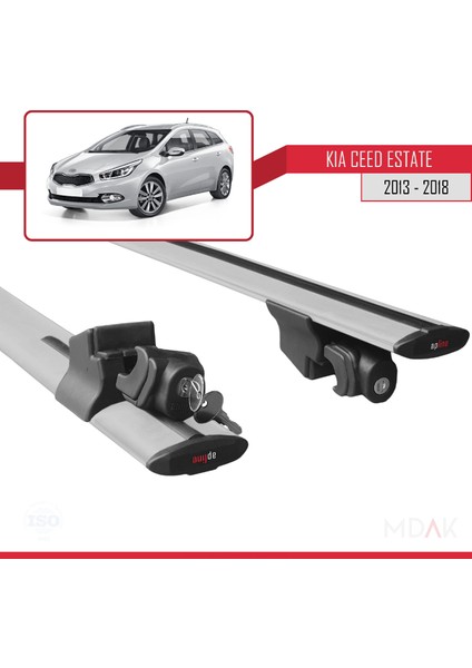 Kia Ceed 2 (Jd) Sw 2013-2018 Arası ile Uyumlu Hook Model Ara Atkı Tavan Barı Gri 2 Adet indirimleri