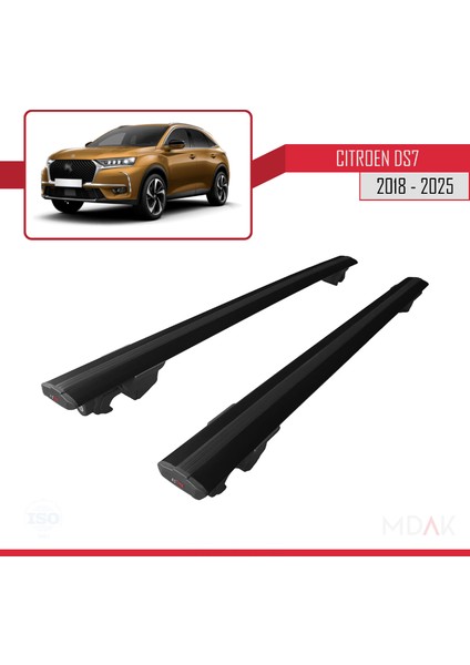 Citroen/ds 7 Crossback 2018 ve Sonrası ile Uyumlu Hook Model Ara Atkı Tavan Barı Siyah 2 Adet fırsatları