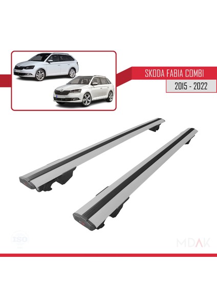 Skoda Fabia 3 (Nj) Sw 2015-2022 Arası ile Uyumlu Hook Model Ara Atkı Tavan Barı Gri 2 Adet fırsatları