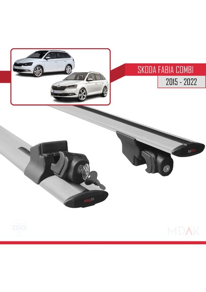 Skoda Fabia 3 (Nj) Sw 2015-2022 Arası ile Uyumlu Hook Model Ara Atkı Tavan Barı Gri 2 Adet indirimleri