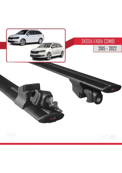 Skoda Fabia 3 (Nj) Sw 2015-2022 Arası ile Uyumlu Hook Model Ara Atkı Tavan Barı Siyah 2 Adet indirimleri