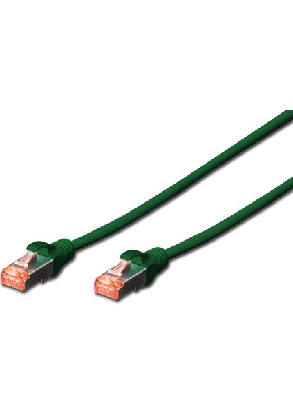 Cat 6 Sftp/pımf (Pairs In Metal Foil) Patch Kablosu, 0,5 Metre, Lszh, Awg 26, Yeşil Renk