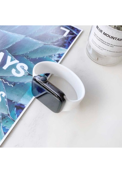 Watch 40MM Uyumlu Krd-31 Solo Loop Medium Kordon Mbtm - Beyaz