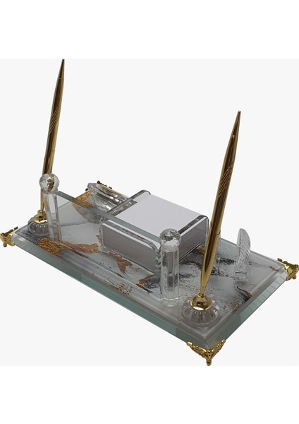 İsme Özel Kabartma Kristal Vip Bozkır Set Masasütü İsimlik