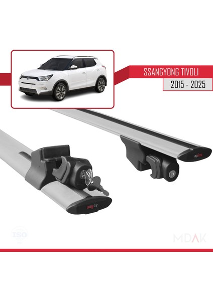 Ssangyong Tivoli 2015 ve Sonrası ile Uyumlu Hook Model Ara Atkı Tavan Barı Gri 2 Adet indirimleri