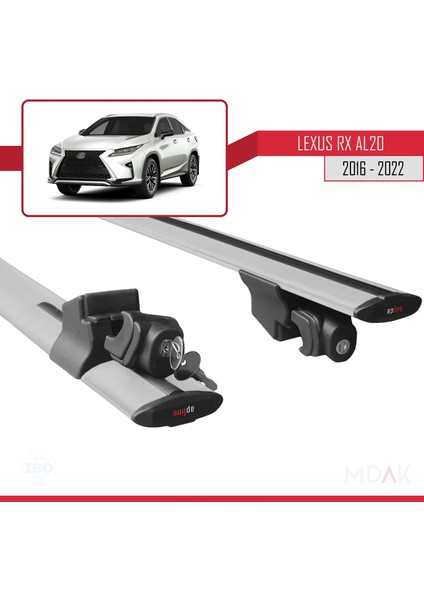 Lexus Rx 4 (AL20) 2016-2022 Arası ile Uyumlu Hook Model Ara Atkı Tavan Barı Gri 2 Adet indirimleri