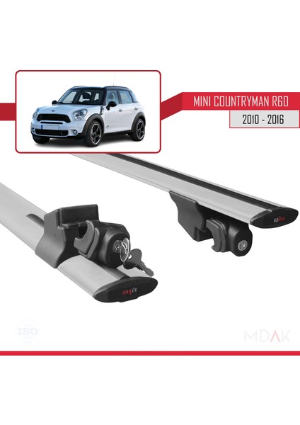 Mini Countryman (R60) 2010-2016 Arası ile Uyumlu Hook Model Ara Atkı Tavan Barı Gri 2 Adet indirimleri