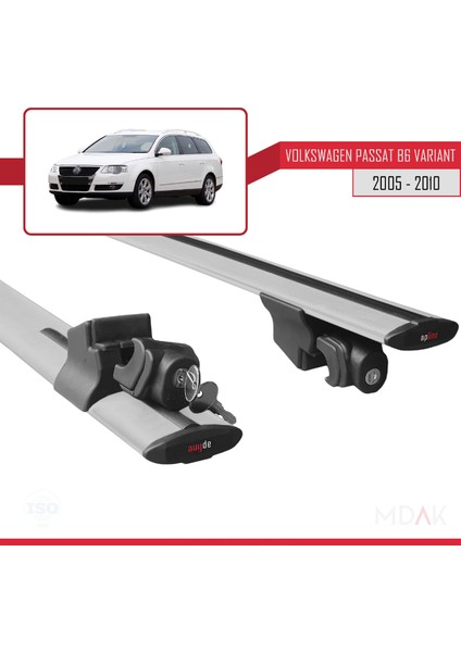 Volkswagen Passat B6 (3c) Variant 2005-2010 Arası ile Uyumlu Hook Model Ara Atkı Tavan Barı Gri 2 Adet indirimleri
