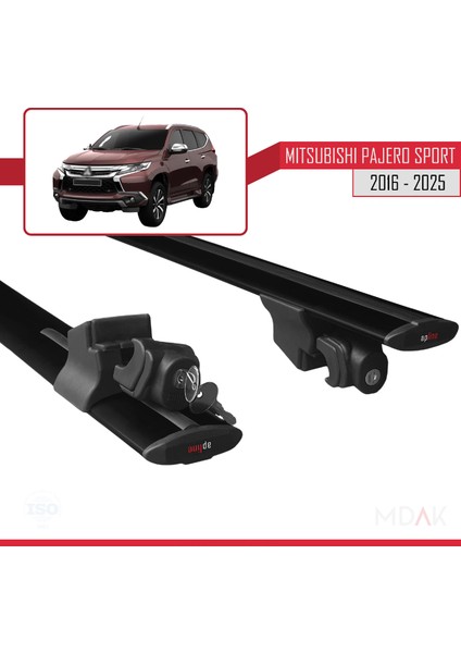 Mitsubishi Pajero Sport 3 2016 ve Sonrası ile Uyumlu Hook Model Ara Atkı Tavan Barı Siyah 2 Adet indirimleri