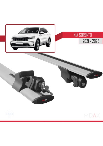 Kia Sorento 4 (Mq4) 2021 ve Sonrası ile Uyumlu Hook Model Ara Atkı Tavan Barı Gri 2 Adet indirimleri