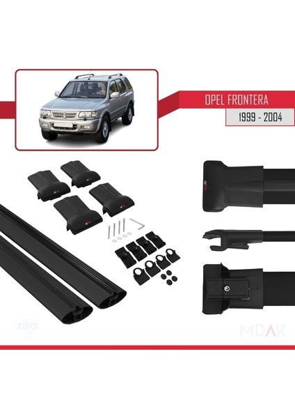 Opel Frontera 2 1999-2004 Arası ile Uyumlu Fly Model Ara Atkı Tavan Barı Siyah 2 Adet indirimleri