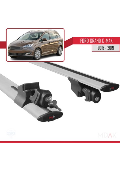 Ford Grand C-Max (C344) Post-Facelift 2015-2019 Arası ile Uyumlu Hook Model Ara Atkı Tavan Barı Gri 2 Adet indirimleri