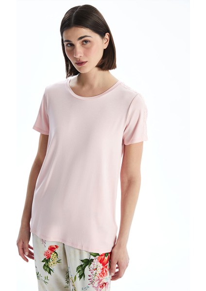 Yeni Sezon Bisiklet Yaka Cicekli Kadin Pijama Takimi - S5AH23Z8 fiyatları