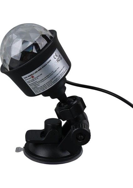 Ledx AL-KX-6889 Projeksiyon Atmosferli Usbli 4 Watt Şarjlı Sihirli Rgb LED Disko Topu