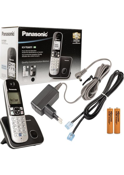 Panasonıc KX-TG6811 Dect Siyah Telsiz Telefon