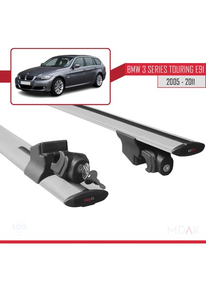 Bmw 3 Serisi (E91) Touring 2005-2011 Arası ile Uyumlu Hook Model Ara Atkı Tavan Barı Gri 2 Adet indirimleri