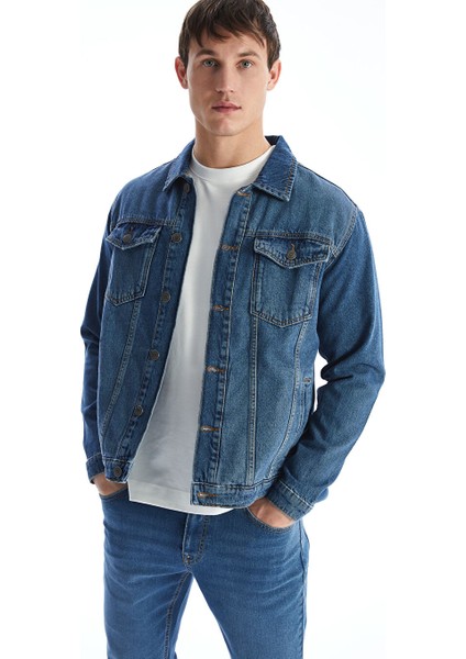 Yeni Sezon Standart Kalip Erkek Jean Ceket - S5BD58Z8