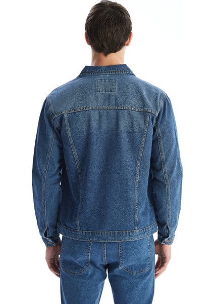 Yeni Sezon Standart Kalip Erkek Jean Ceket - S5BD58Z8