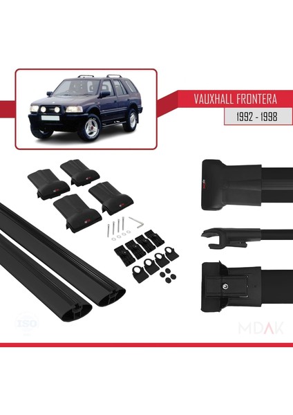 Vauxhall Frontera 1992-1998 Arası ile Uyumlu Fly Model Ara Atkı Tavan Barı Siyah 2 Adet indirimleri