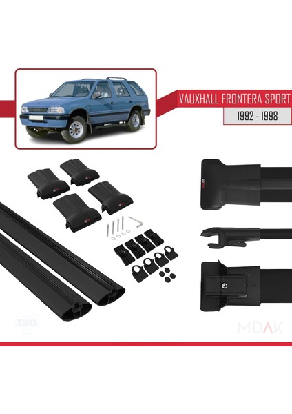 Vauxhall Frontera Sport 1992-1998 Arası ile Uyumlu Fly Model Ara Atkı Tavan Barı Siyah 2 Adet indirimleri