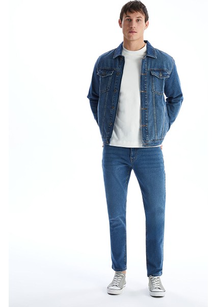 Yeni Sezon Standart Kalip Erkek Jean Ceket - S5BD58Z8