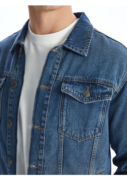 Yeni Sezon Standart Kalip Erkek Jean Ceket - S5BD58Z8