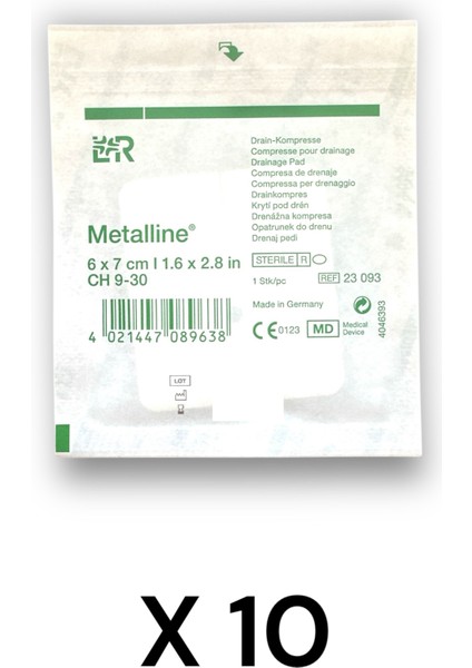 Metalline Trakeostomi Kanül Pedi 6 x 7 cm - Ref 23093 - 10 Adet