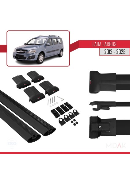 Lada Largus 2012 ve Sonrası ile Uyumlu Fly Model Ara Atkı Tavan Barı Siyah 2 Adet indirimleri