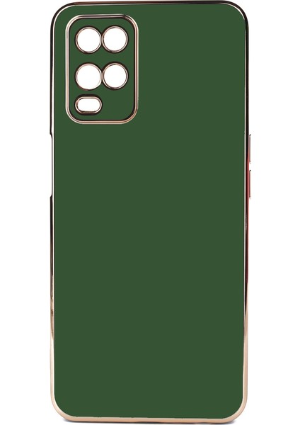 Oppo A54 4g Kılıf Mbtm Bark Kapak-Koyu Yeşil