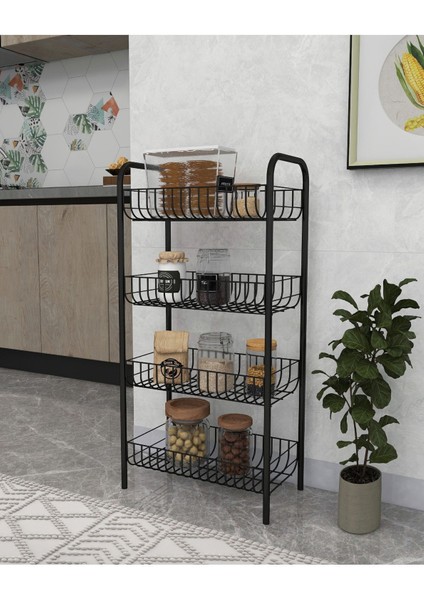 4 Katlı Çok Amaçlı Metal Raf, Mutfak Raf, Banyo Raf, Düzenleyici indirimleri