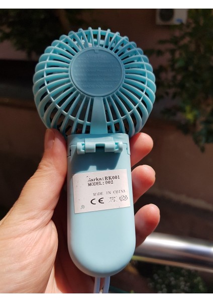 Şarjli Mini El Fanı Masa Fanı Soğutucu Masa Üstü Vantilatör Usb Mavi Kendin Tasarla fiyatları