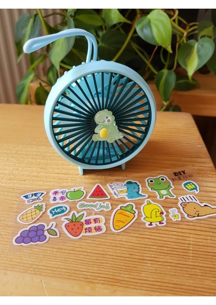 Şarjli Mini El Fanı Masa Fanı Soğutucu Masa Üstü Vantilatör Usb Mavi Kendin Tasarla modelleri