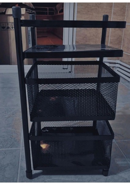 Iki Katlı Tezgah Üstü Sebzelik Beyaz Renk Patates Soğanlık Mutfak Düzenleyici modelleri