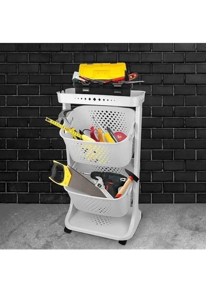 Kat Kat Mutfak Banyo Sepeti, Çok Katlı Organizer Sepet Raf Sebzelik No:1 Beyaz modelleri