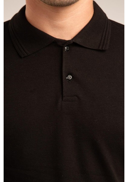 Siyah Kısa Kollu Genç Boy Lise Okul Lakos Polo Yaka T-Shirt fırsatları