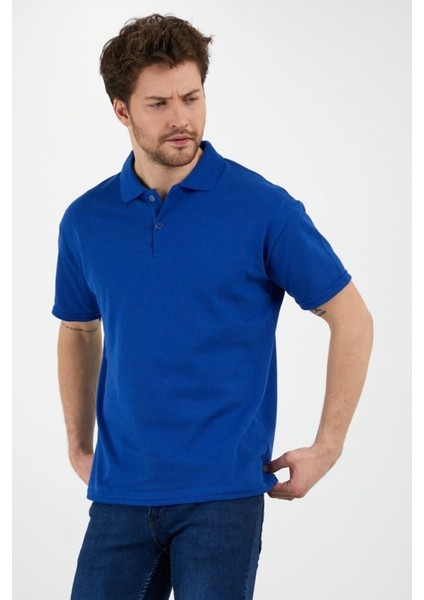 Unisex Lakost Dar/slim Fitt Yakalı Tshirt
