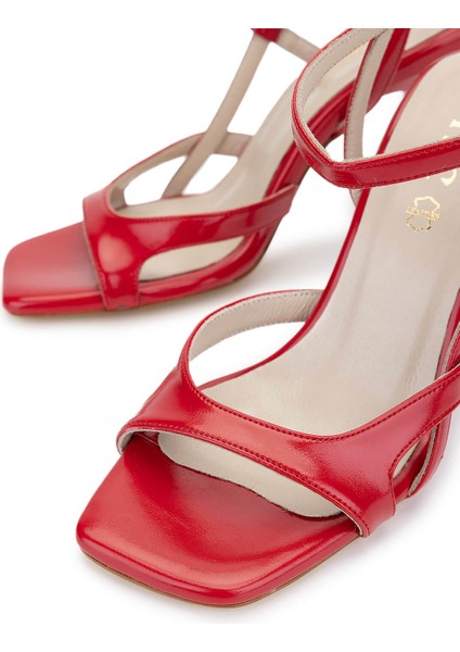 Kadın Vegan Kırmızı Topuklu Ayakkabı 828 8495 Bn Ayk Y25 Kırmızı modelleri