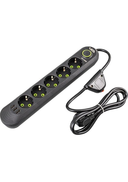 VA-21561 5'li 1.5 mt Kablolu 3 Usb'li Akım Korumalı Priz modelleri